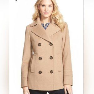 Fleurette Loro Piana Camel Wool Pea Coat